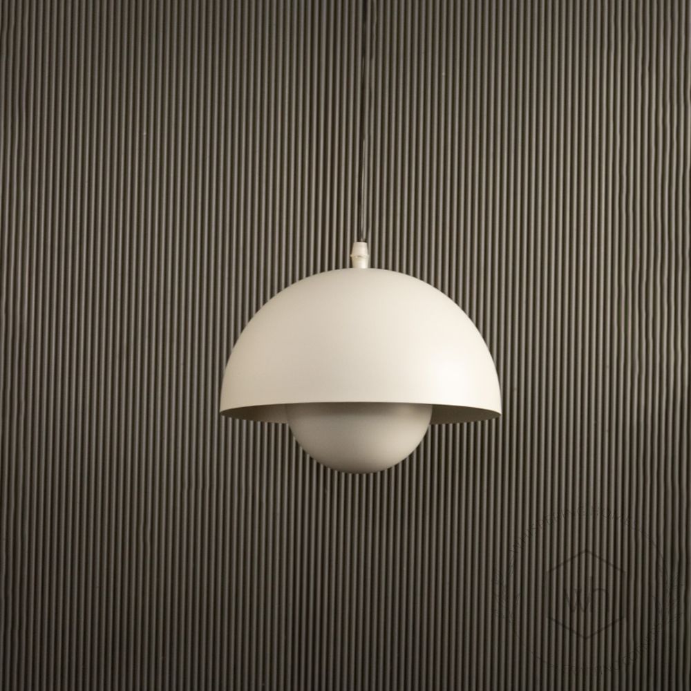 Flowerpot Pendant Light White Light Off Black Background