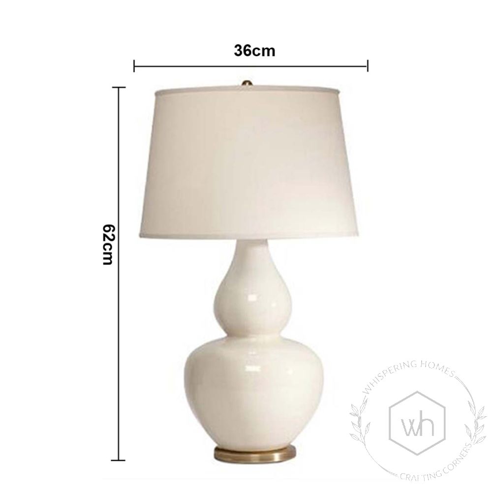 Frahm Ceramic Table Lamp with White Shade