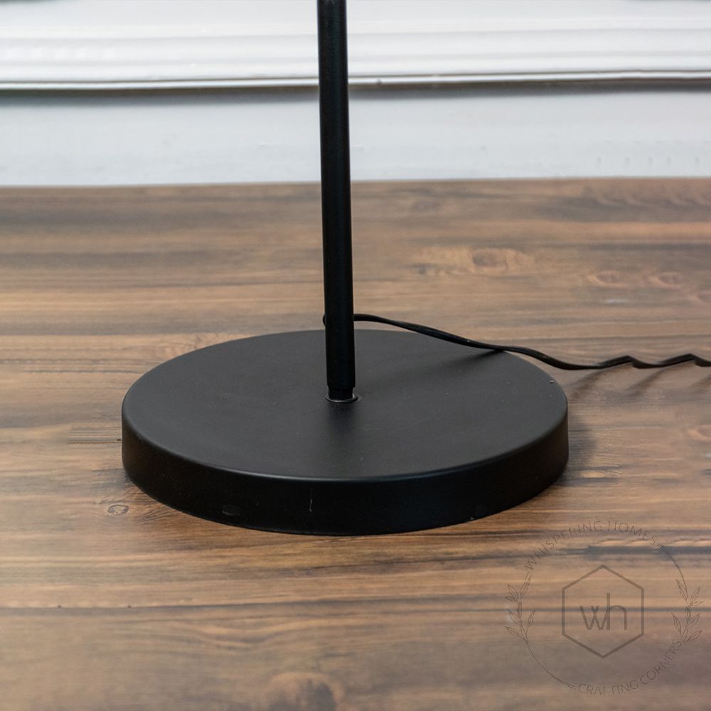Modern Sleek Floor Lamp Standing Black Polished 