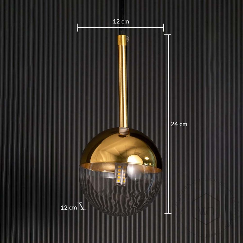 Glass Ball Hanging Pendant Lamp Dimensions