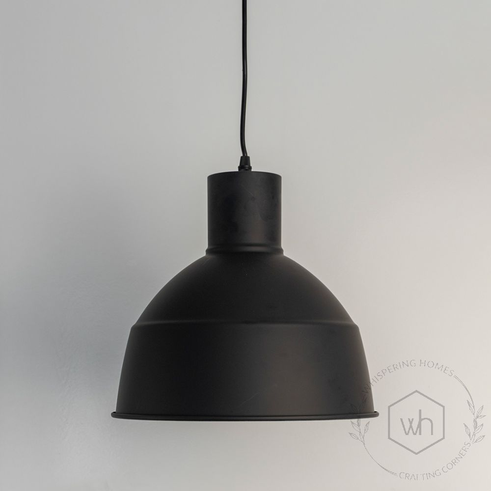 Gloria Black Pendant light Light Off White Background