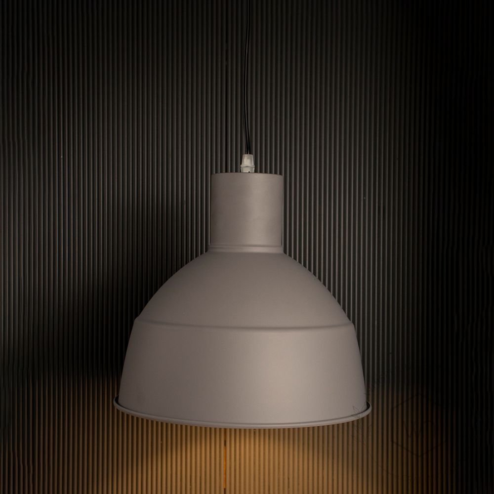 Gloria Grey Pendant light Light On Black Background