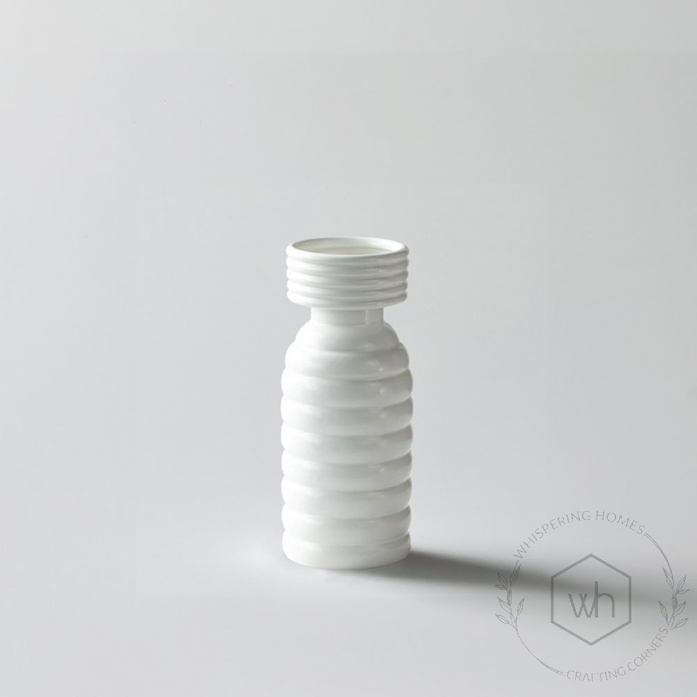 Grace & Hope Ceramic Flower Vase - White