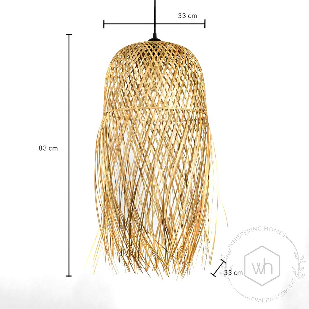 Handcrafted Woven Bamboo Strips Hanging Lamp