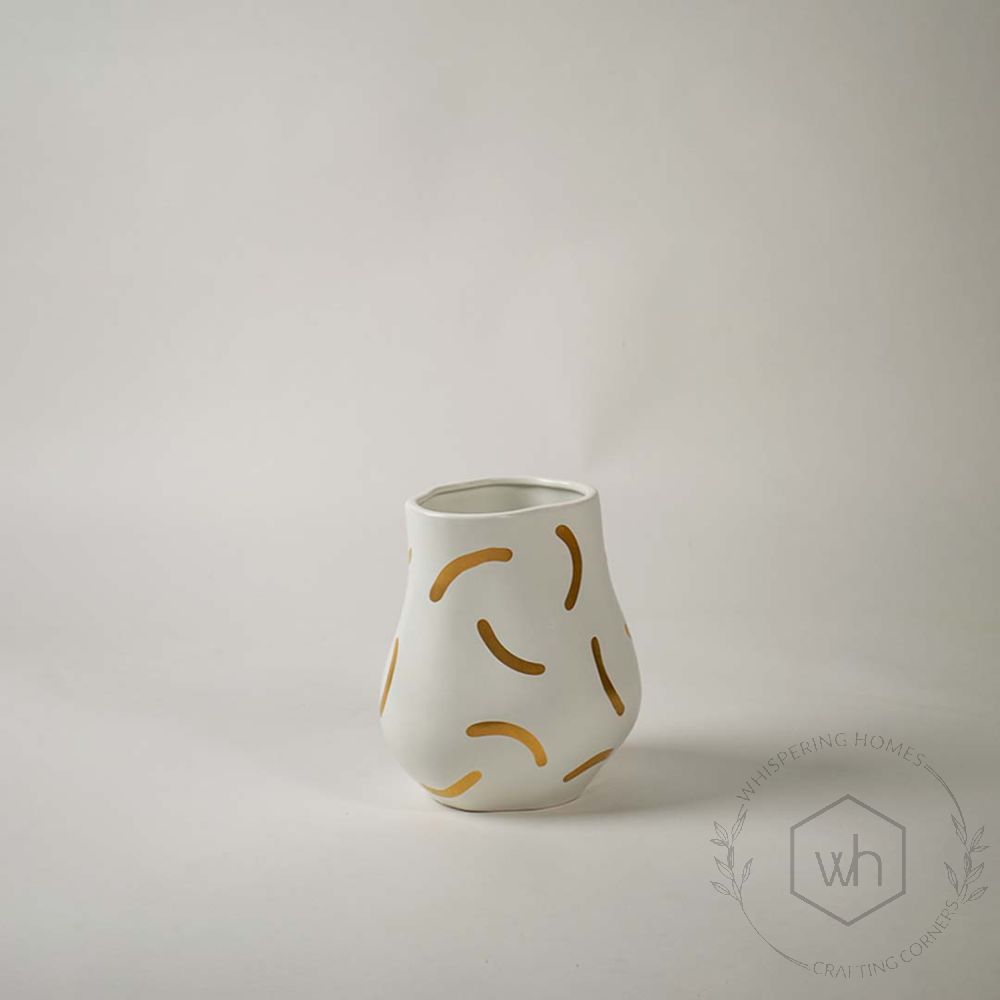 Hoja Ceramic Floower Vase - White