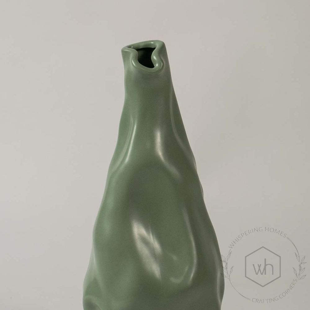 Ifza Ceramic Flower Vase - Green