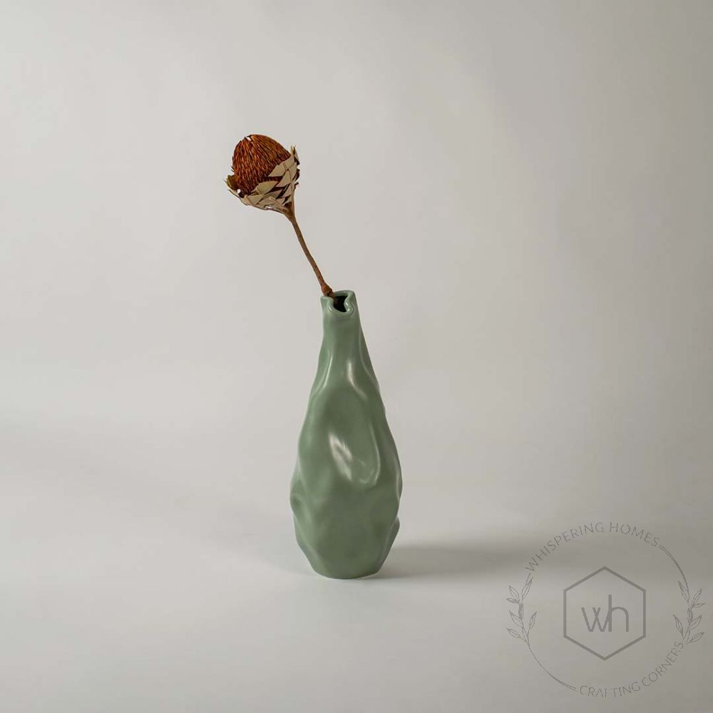 Ifza Ceramic Flower Vase - Green