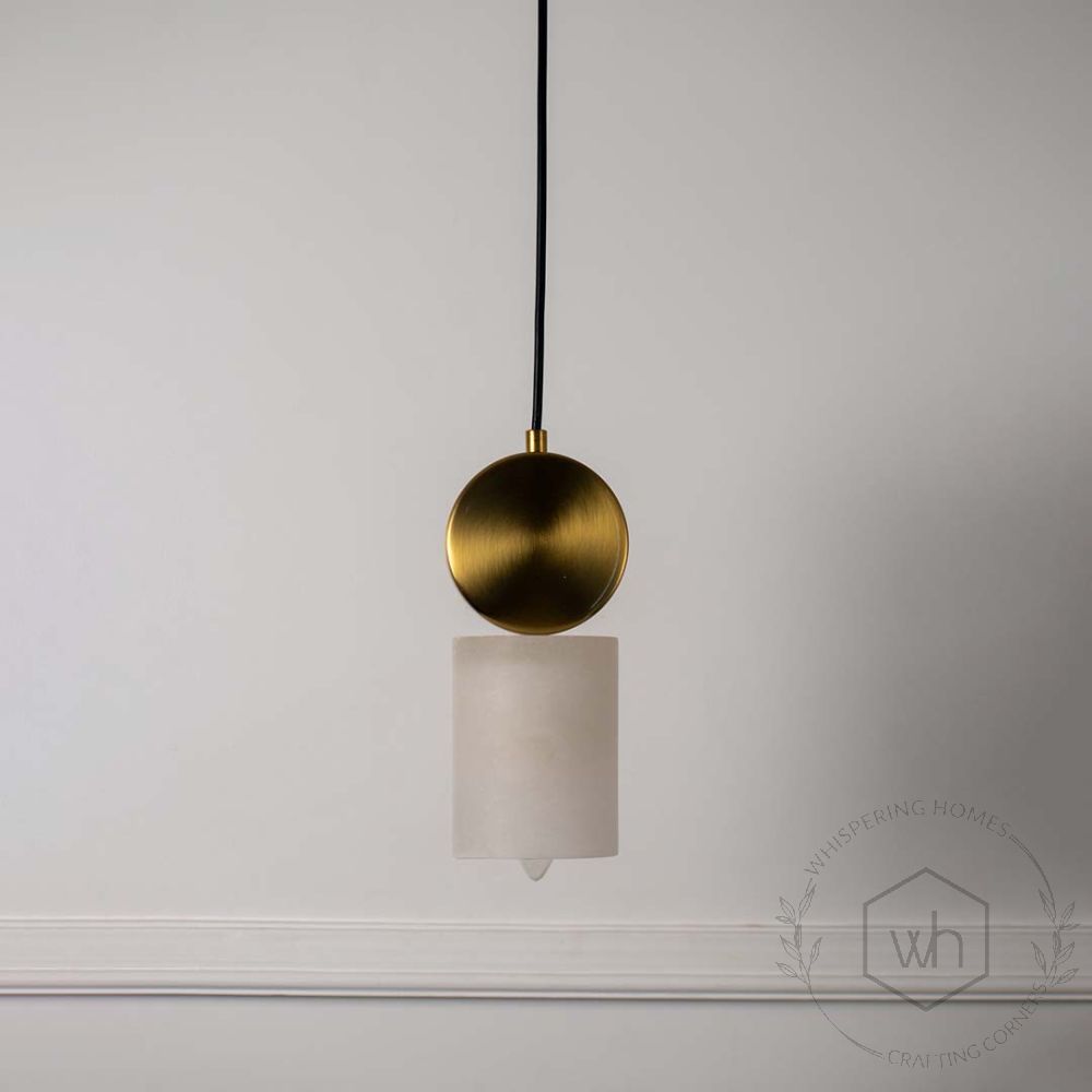 Imitation Marble Hanging Lamp - Long