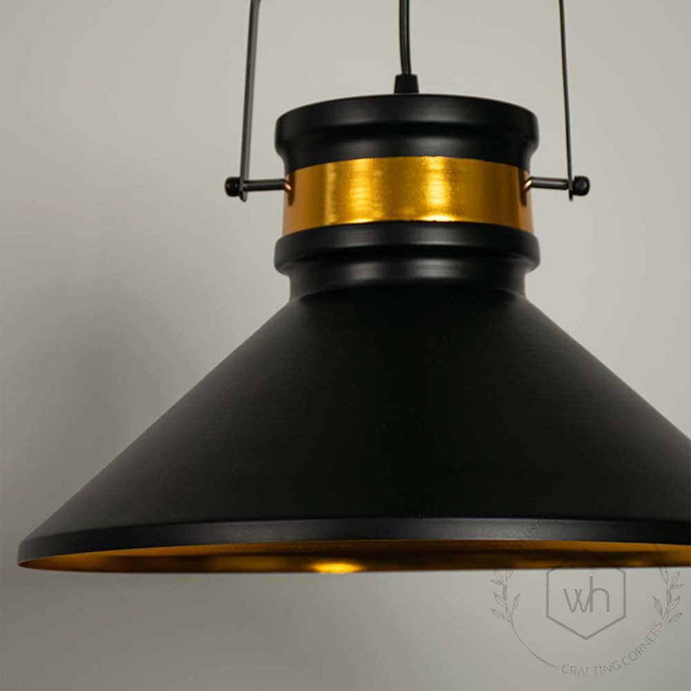 Industrial Style Barn Black Hanging LightCloseup 1