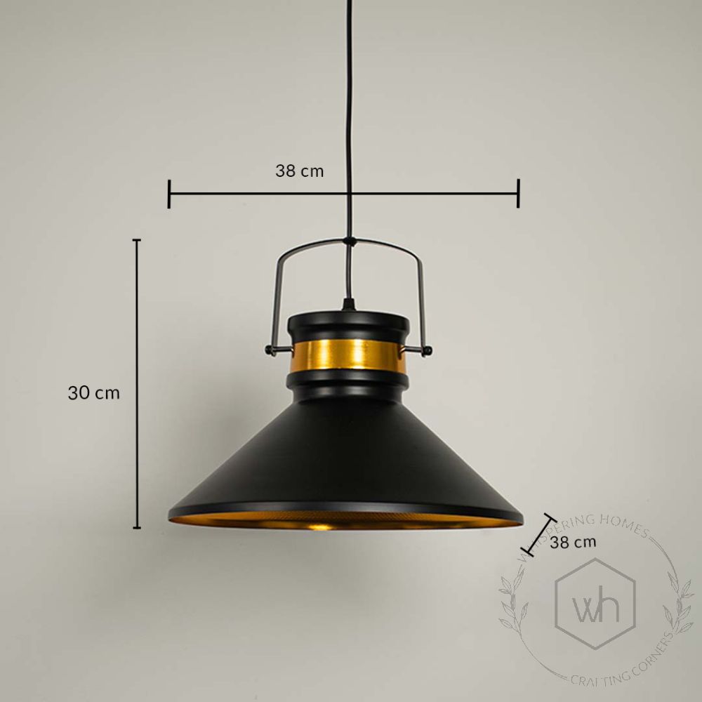 Industrial Style Barn Black Hanging Light Dimensions