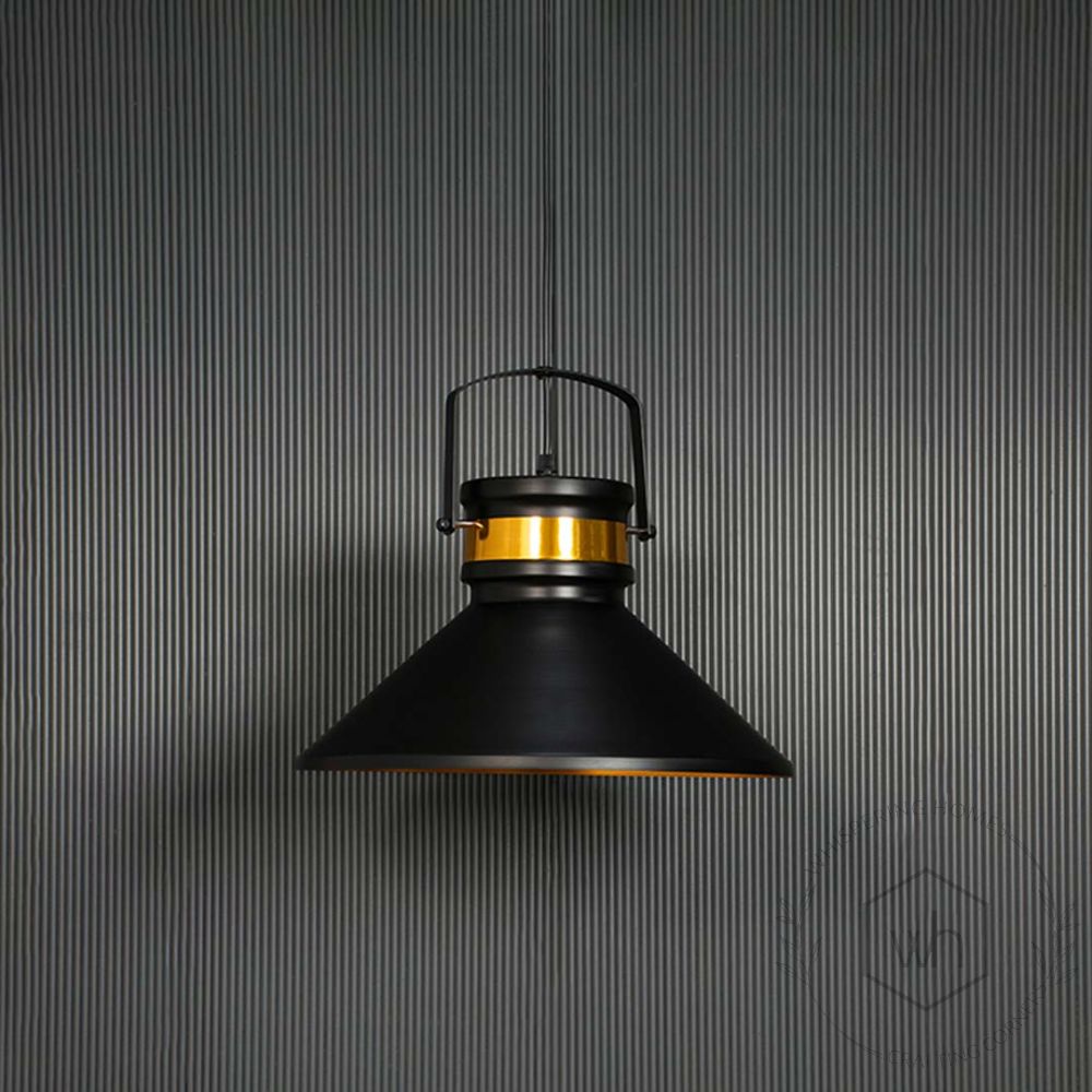 Industrial Style Barn Black Hanging Light Light Off Black Background