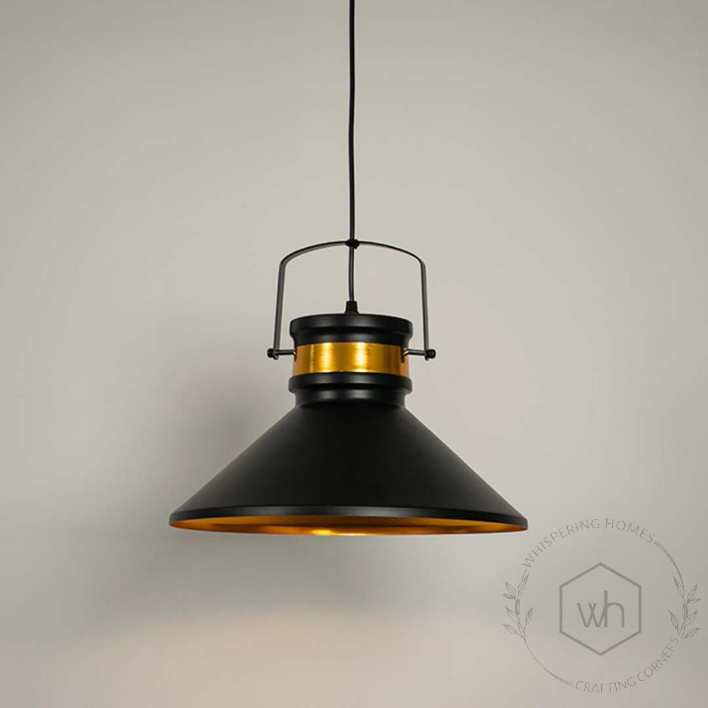 Industrial Style Barn Black Hanging Light Light On White Background