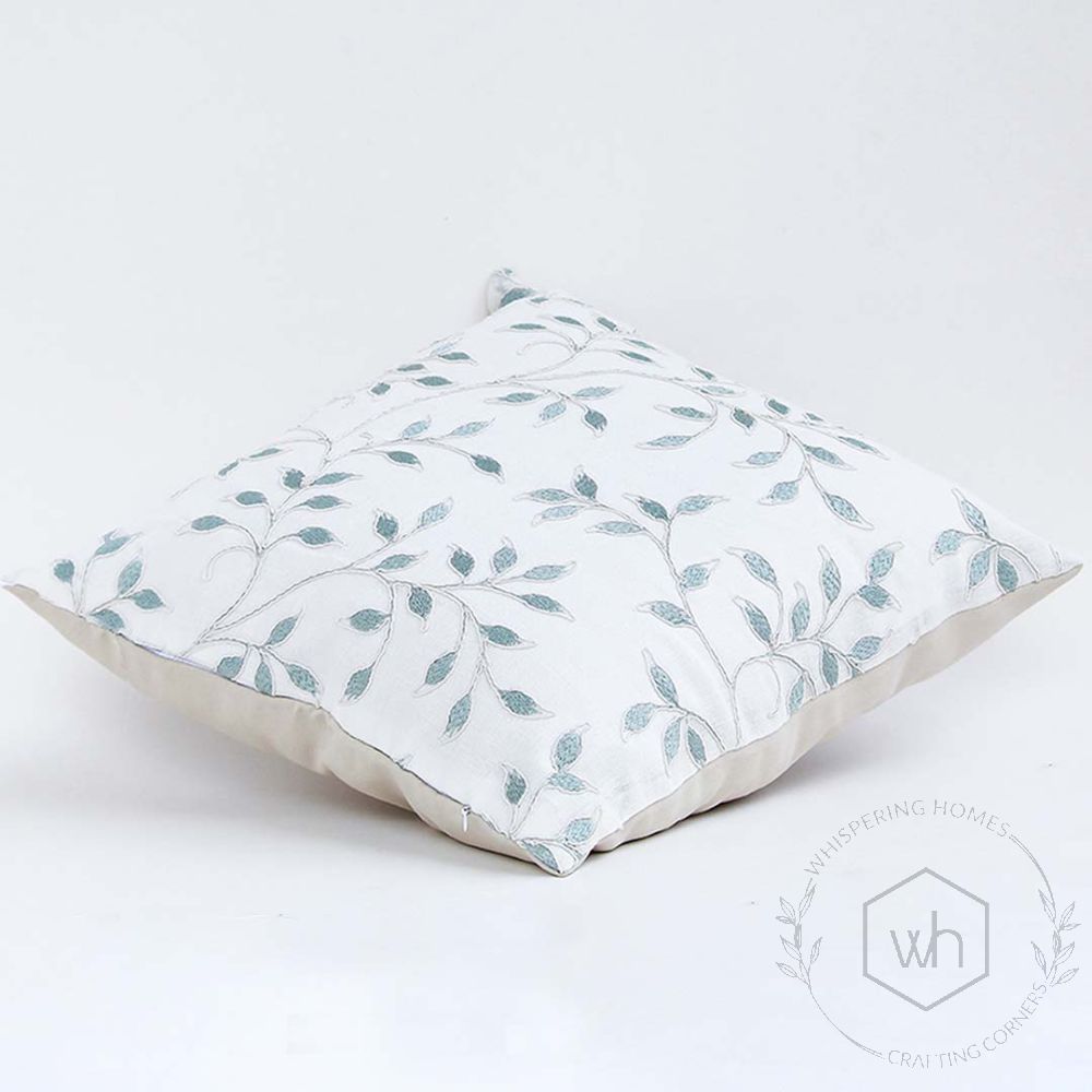 Iris designer Aegean embroidered cushion cover
