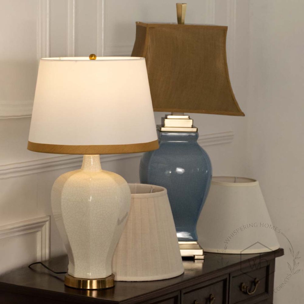Jacoby Ceramic Table Lamp with White Shade