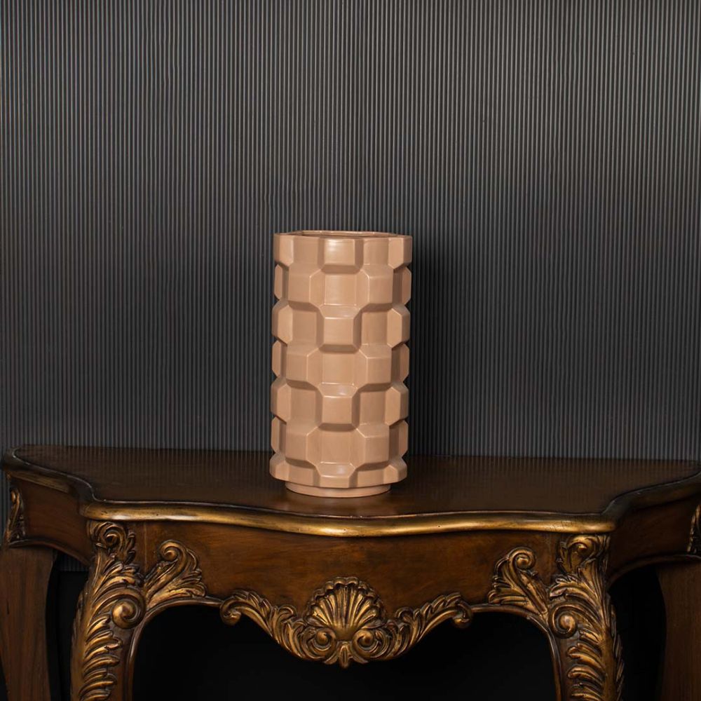 Jara Brown Ceramic Floor Vase - Large
