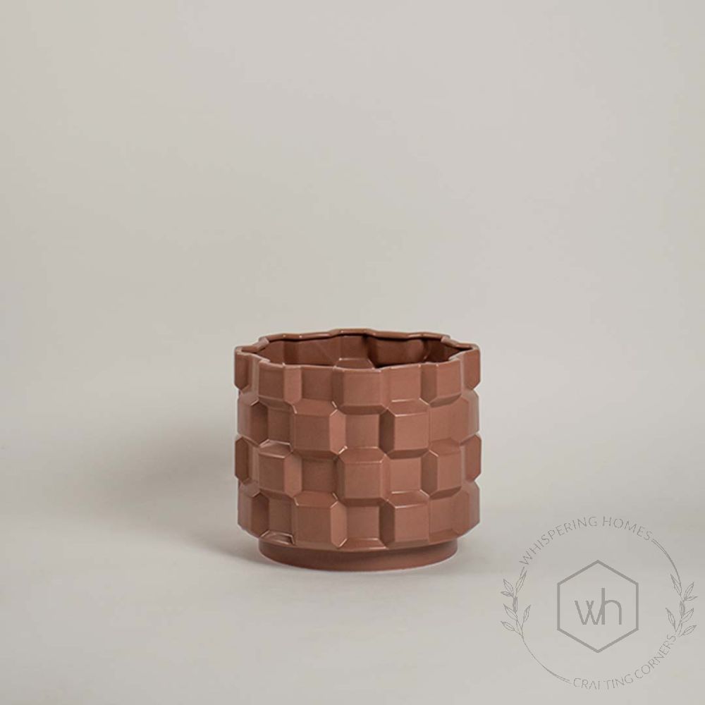 Jara Brown Ceramic Flower Vase - Medium