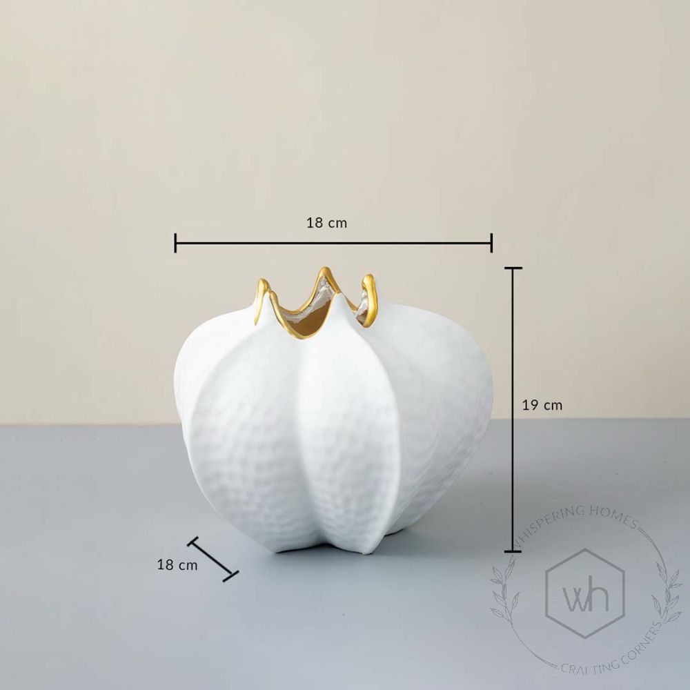 Jovana White Nordic Fruit Resin Vase Small