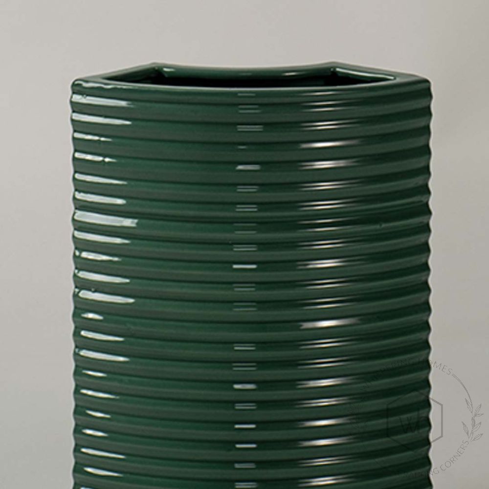 Juna Ceramic Flower Table Vase - Green
