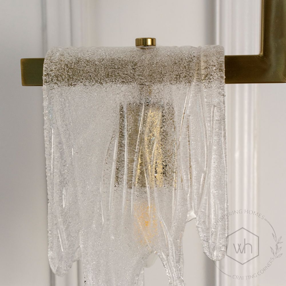 Kristy Pendant Light Crystal & Brass Closeup