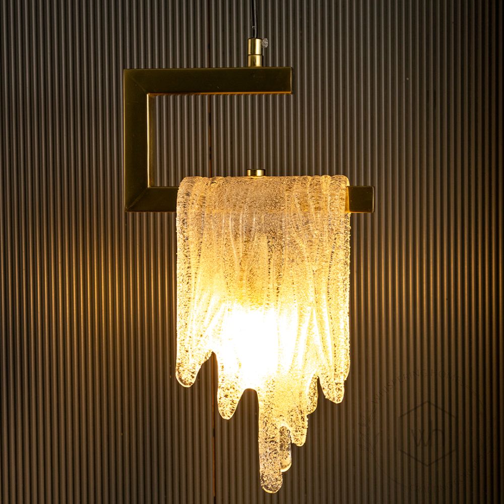 Kristy Pendant Light Crystal & Brass Light On Black Background