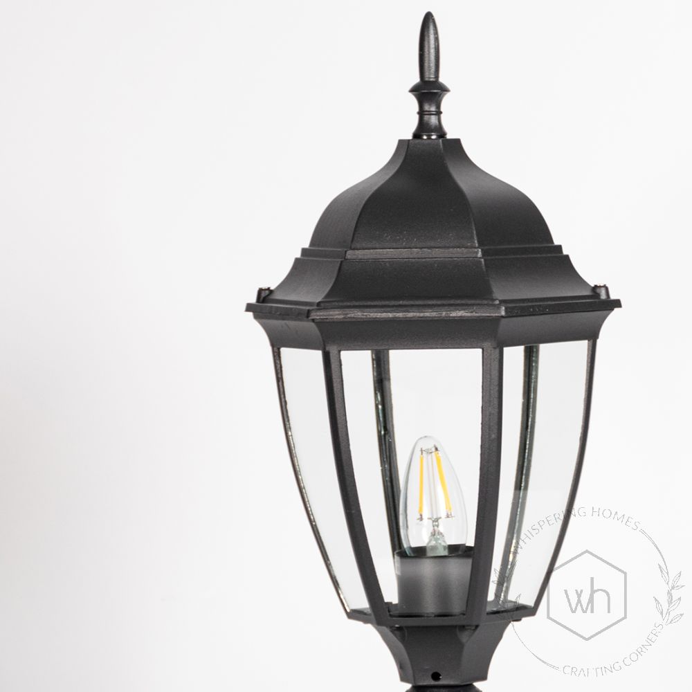 Lantern Outdoor Gate Light - Large Closeup