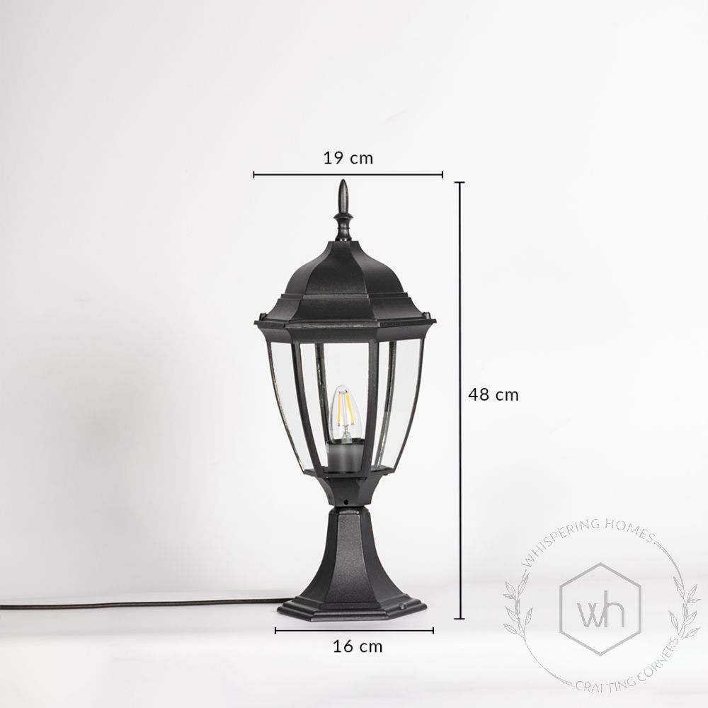 Lantern Outdoor Gate Light - Large Dimensions