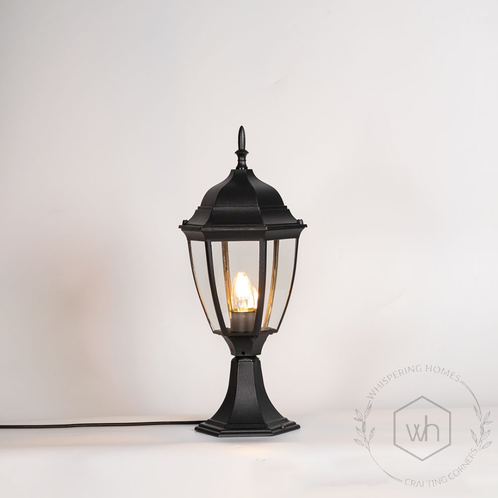 Lantern Outdoor Gate Light - Large Light On White Background