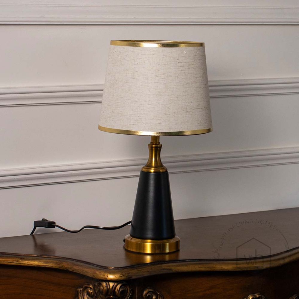 Liam Ceramic Table Lamp Light Off White Background