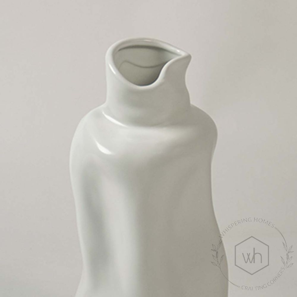 Loka Deco Ceramic Flower Vase - White