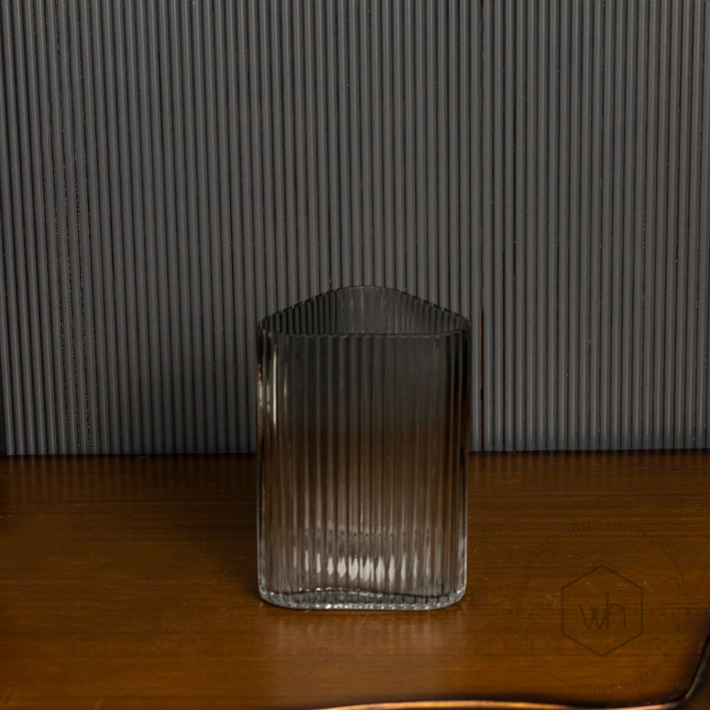 Luxury Glass Vase - Grey Black Background