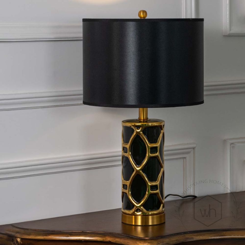 Rowan Black Ceramic Table Lamp - Small