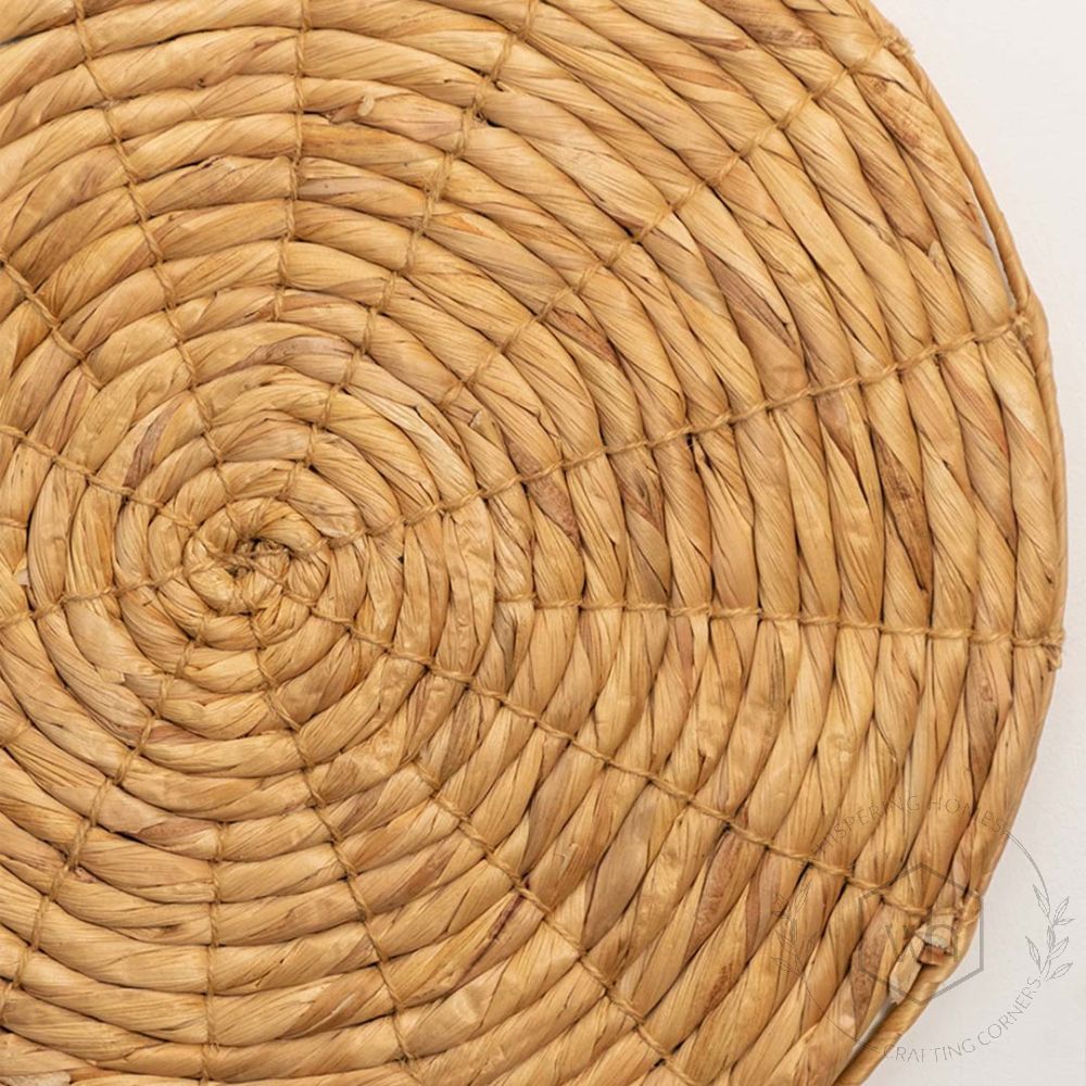 Manila Cane Handwoven Wall Basket Closeup