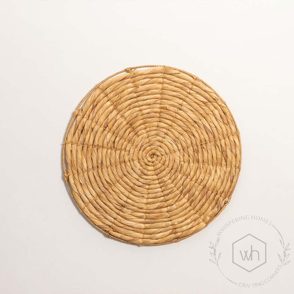 Manila Cane Handwoven Wall Basket White Background