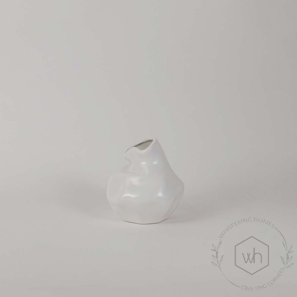 Mari Ceramic Flower Vase - White