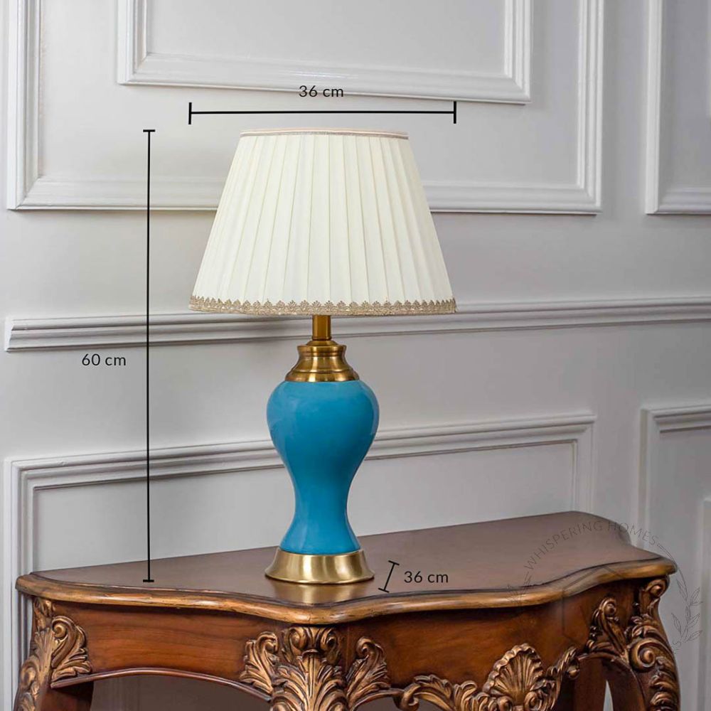 Maroq Table Lamp - Gold & Blue Dimensions