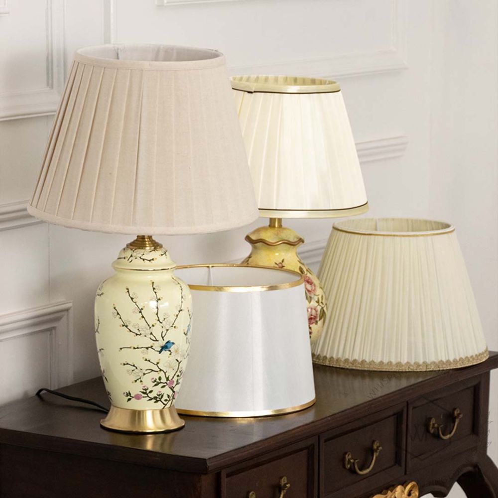 Melita Ceramic Table Lamp with White Shade