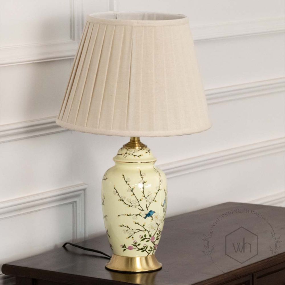 Melita Ceramic Table Lamp with White Shade