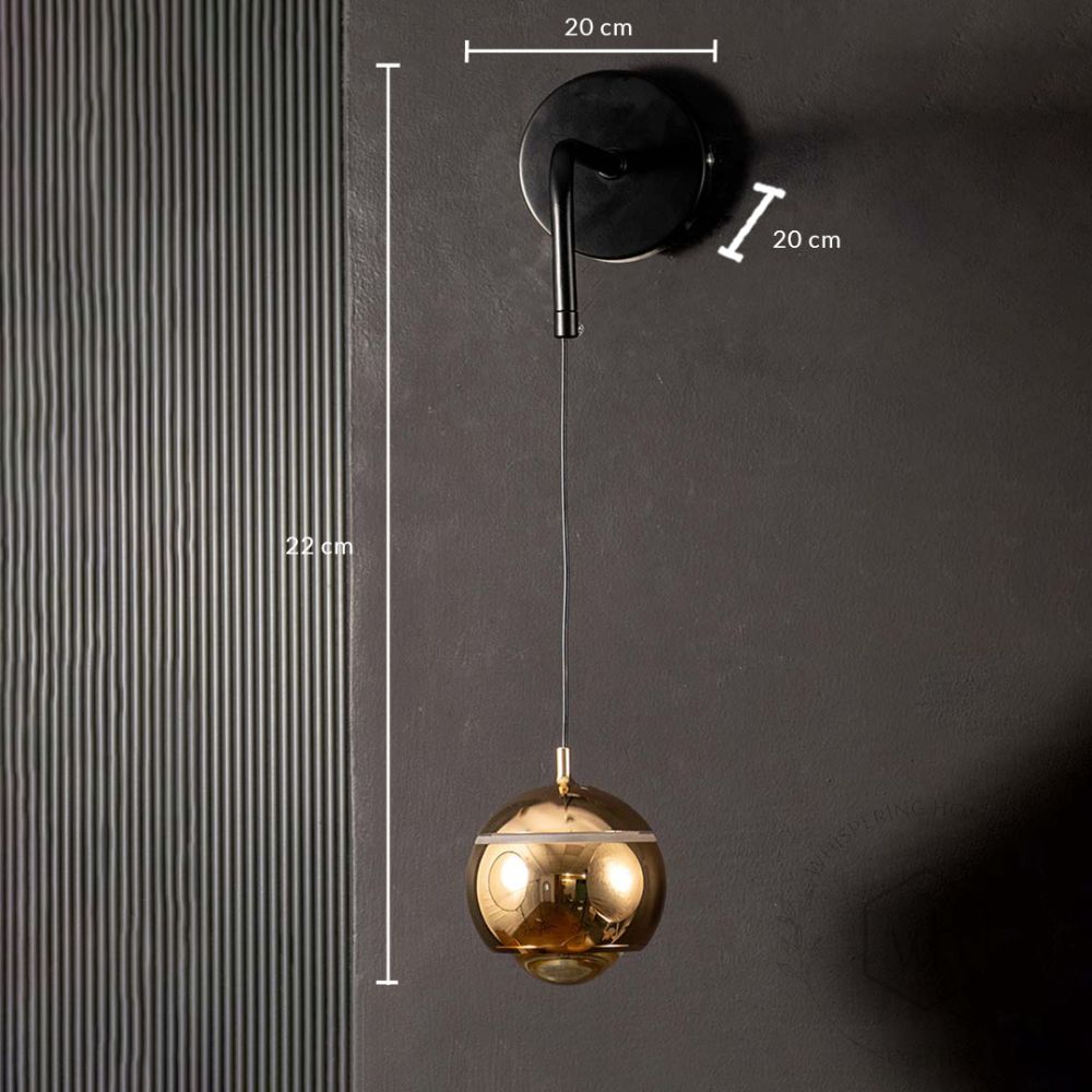 Minimalist Round Ball Metal Wall Light