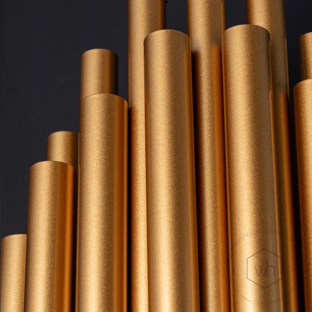 Modern Gold Stainless Steel Tubes Wall LampCloseup 1