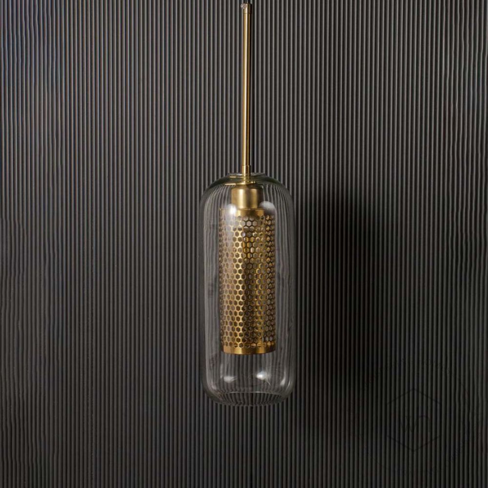 Modern Loft Glass Pendant - cylinder