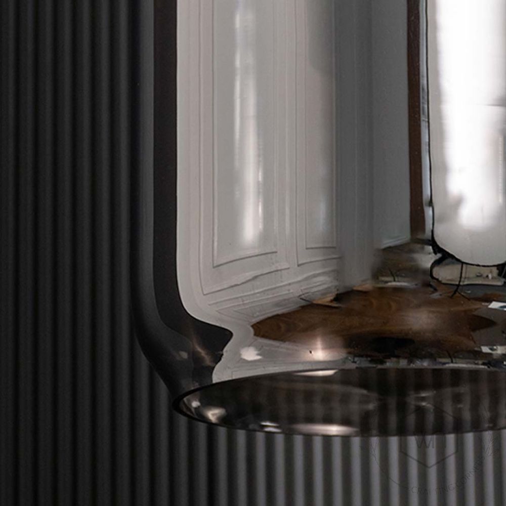 Modern Loft Smoky Grey Glass Hanging Pendant Light
