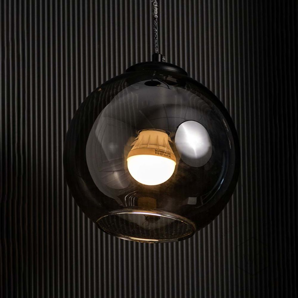 Modern Loft Smoky Grey Glass Pendant Light
