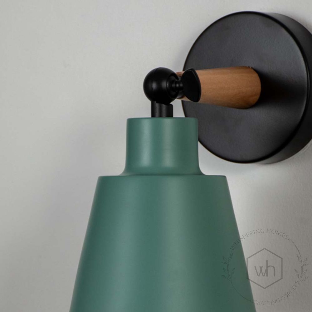 Modern Wall Light - Green Closeup