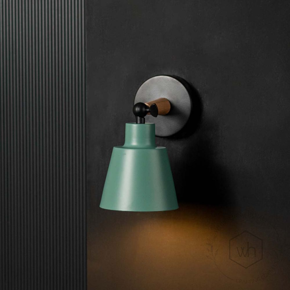 Modern Wall Light - Green Light On White Background