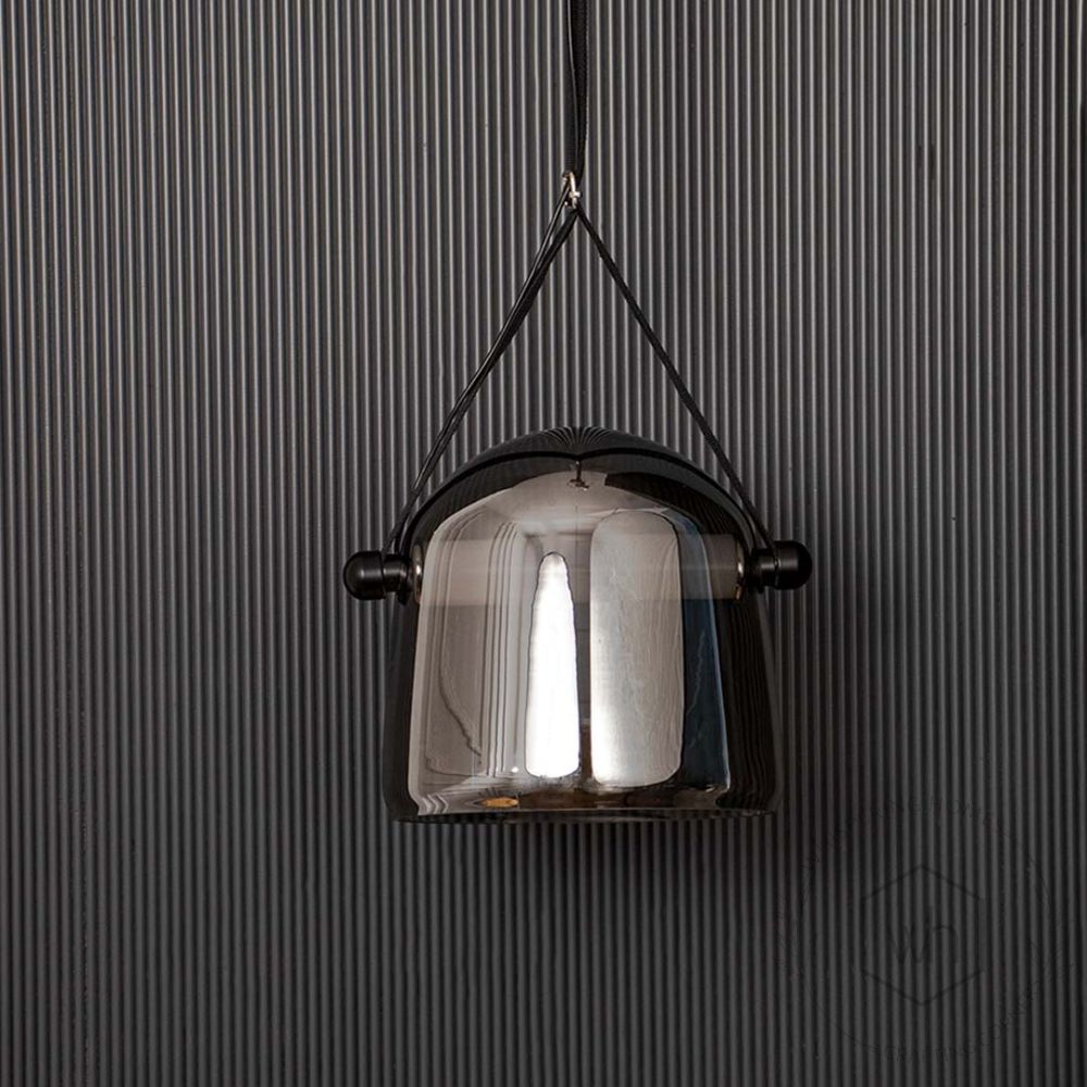 Mona Pendant Light - Smoky Light Off Black Background