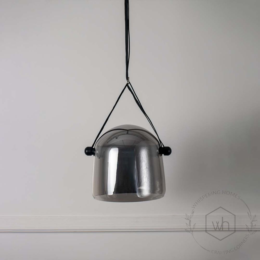 Mona Pendant Light - Smoky Light Off White Background