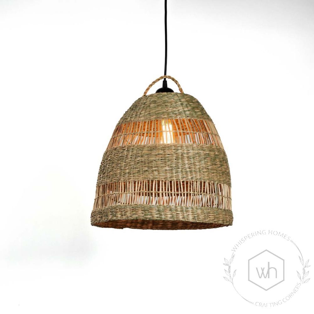 Natural Sabai Grass Basket Pendant Lamp