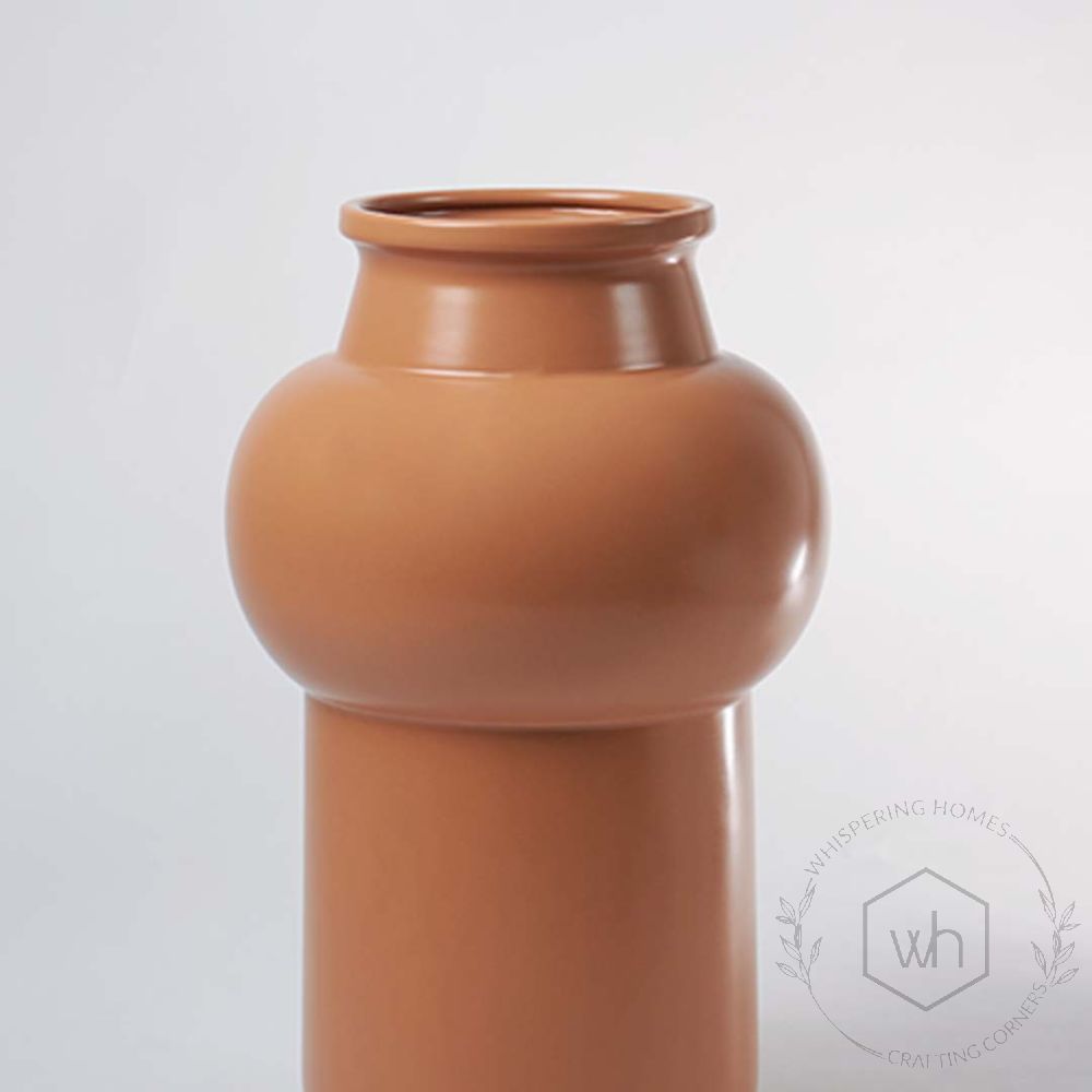 Nica Ceramic Flower Vase - Orange