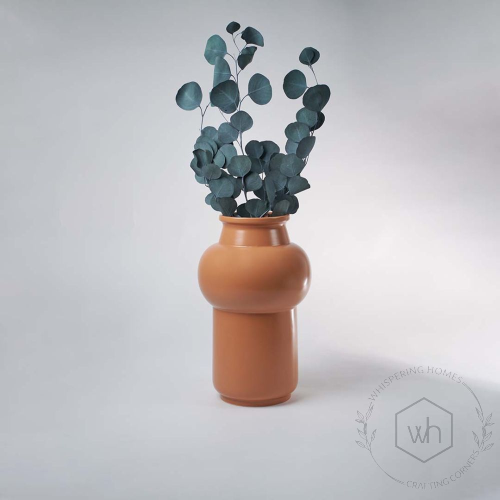 Nica Ceramic Flower Vase - Orange