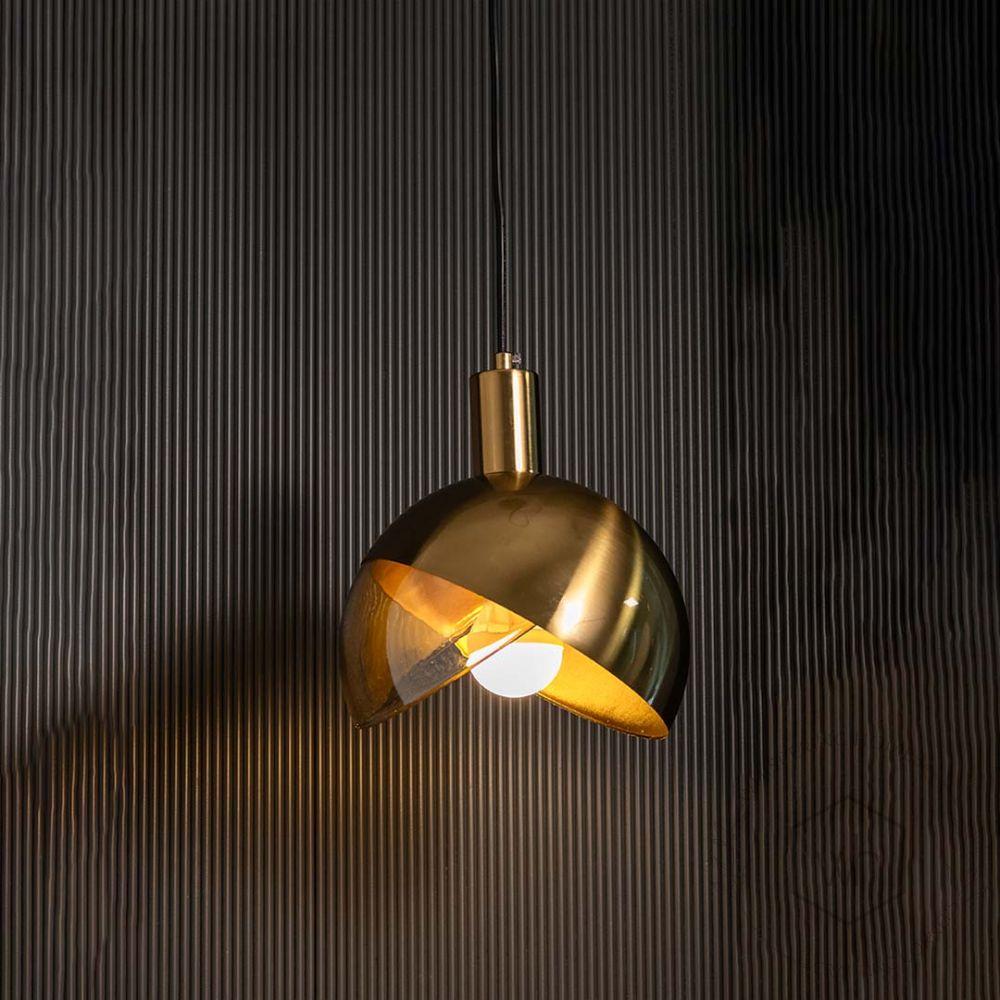 Nordic Style Glass Pendant Lamp Light On Black Background